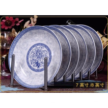 silver rim dinner plate ceramic plate dishes